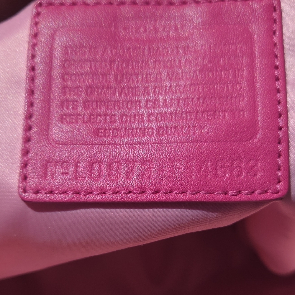 Coach Pink and Tan Shoulder Bag - Picture 11 of 15